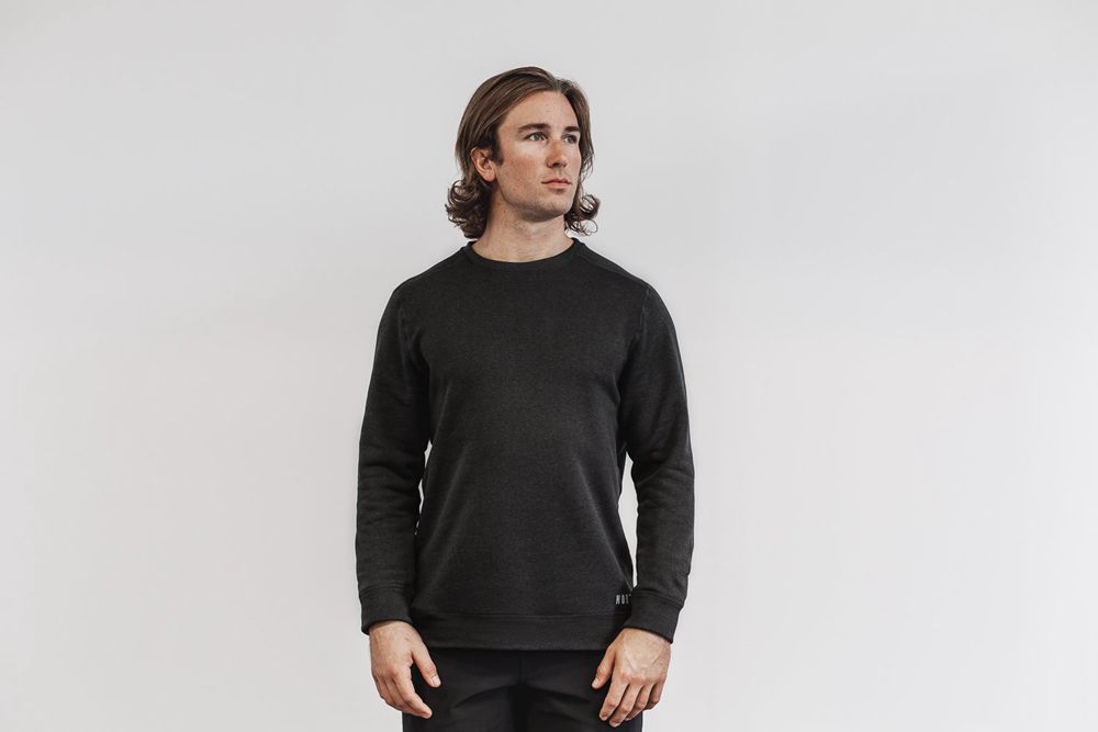 NOBULL Men's Performance Crew Sweatshirts - Graphite - Ireland (8195LGRUW)